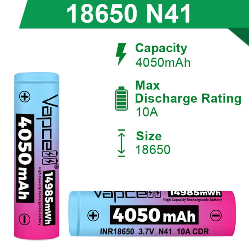 Vape Battery 18650 - Originele Vapcell N41 INR 18650 Batterij