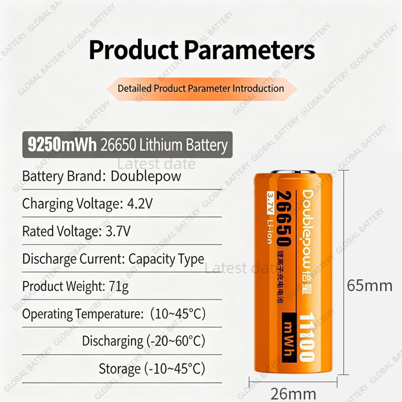 11100mAh 26650 lithiumbatterij - Vape Battery 18650 recensie en prijs