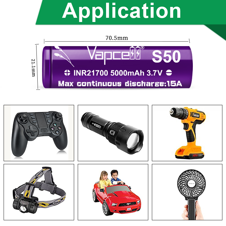 Originele Vapcell S50 INR 2170 - Vape Battery 18650 recensie en prijs