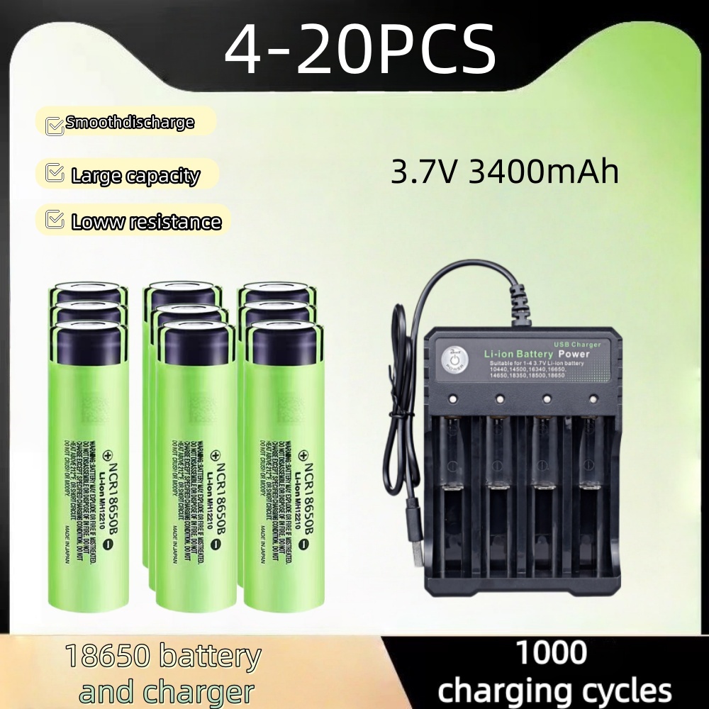 4-20PCS Oplaadbare Lithium Bat - Vape Battery 18650 recensie en prijs
